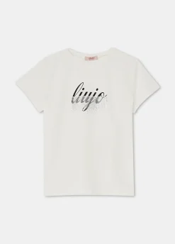 T-shirt in cotone con logo