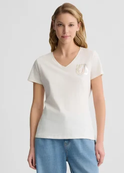 T-shirt in cotone con logo