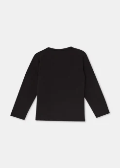 T-shirt in cotone con logo e strass