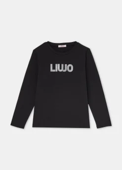 T-shirt in cotone con logo