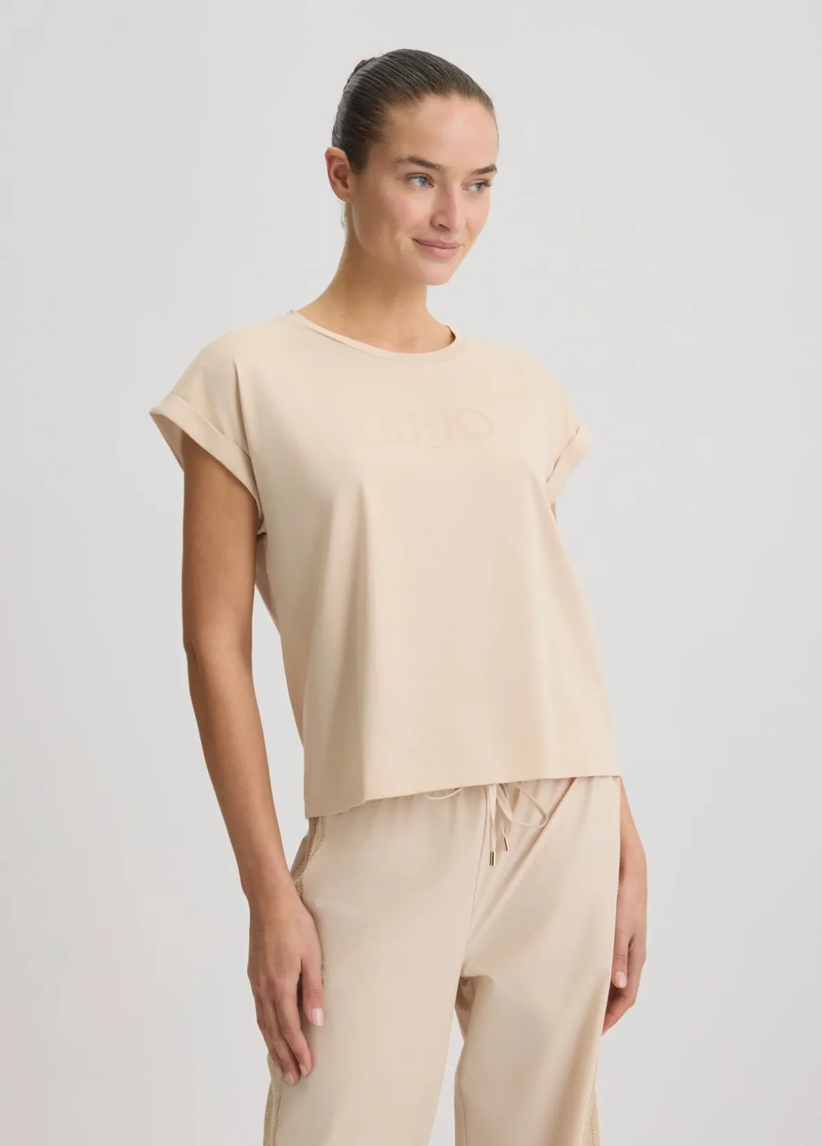 T-shirt in cotone con logo