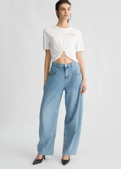 T-shirt in cotone con logo