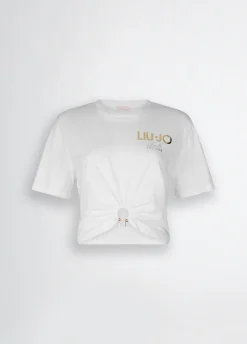 T-shirt in cotone con logo