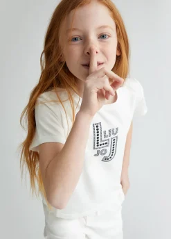 T-shirt in cotone con logo