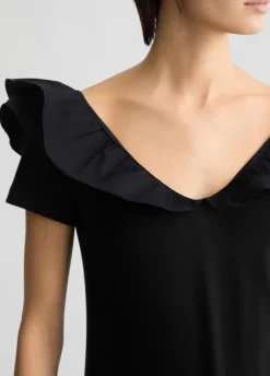 T-shirt in cotone con rouches