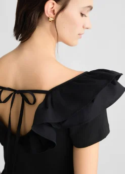 T-shirt in cotone con rouches