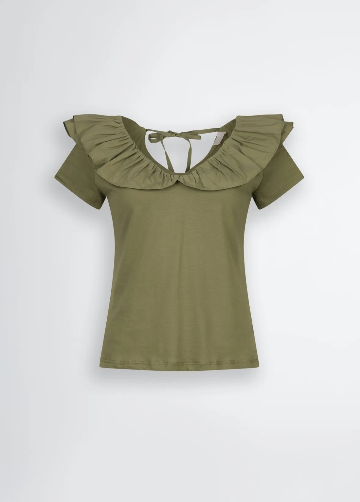 T-shirt in cotone con rouches