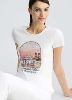 T-shirt in cotone con stampa