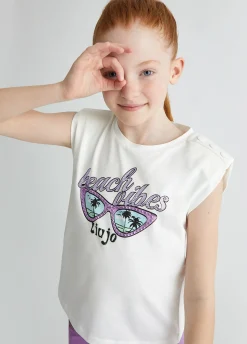 T-shirt in cotone con stampa