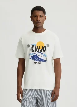 T-shirt in cotone con stampa