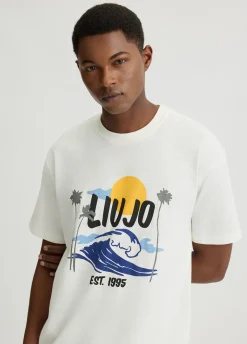 T-shirt in cotone con stampa