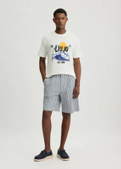 T-shirt in cotone con stampa