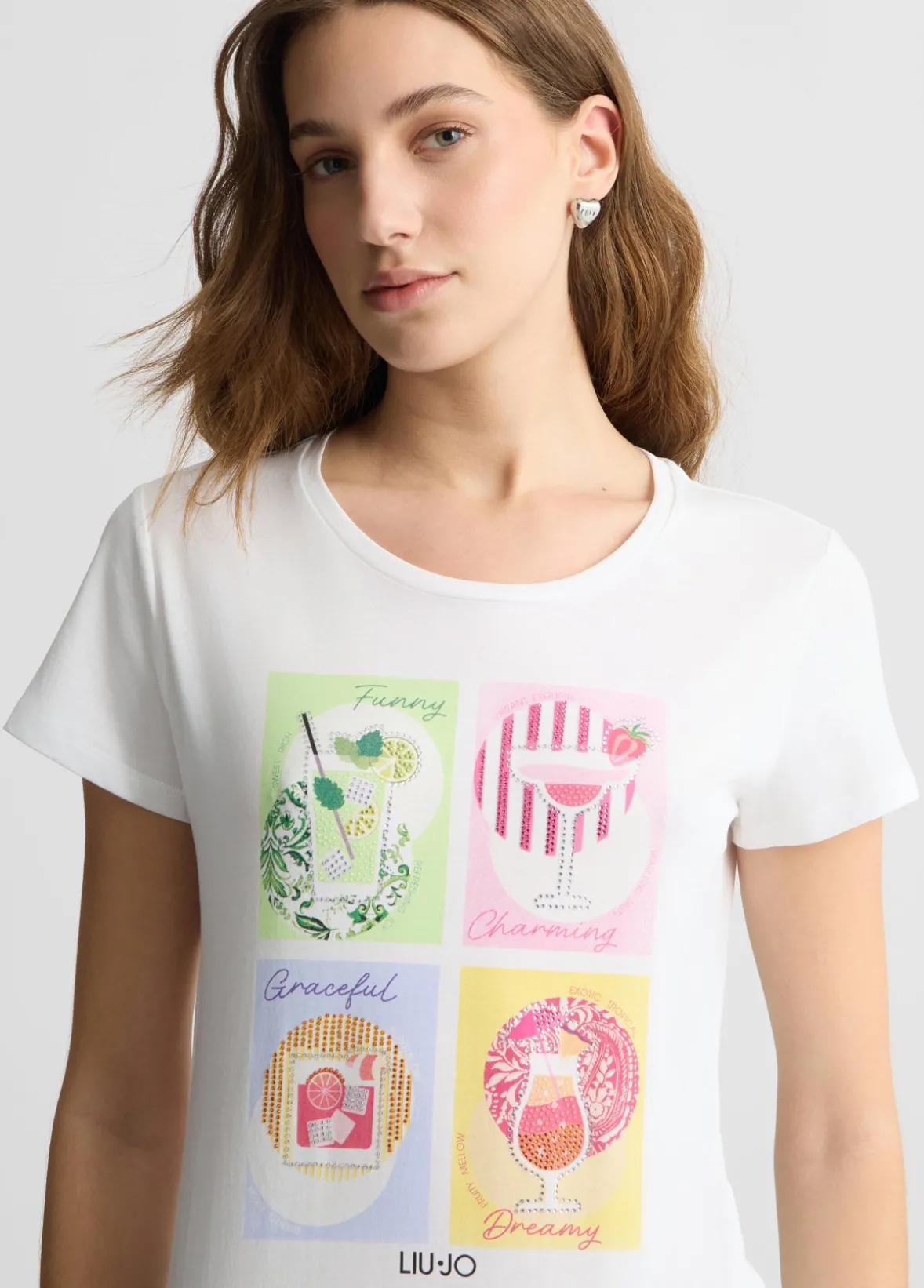 T-shirt in cotone con stampa