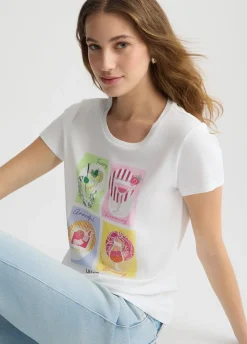 T-shirt in cotone con stampa