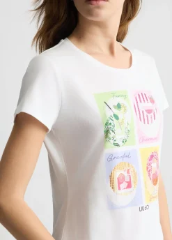 T-shirt in cotone con stampa