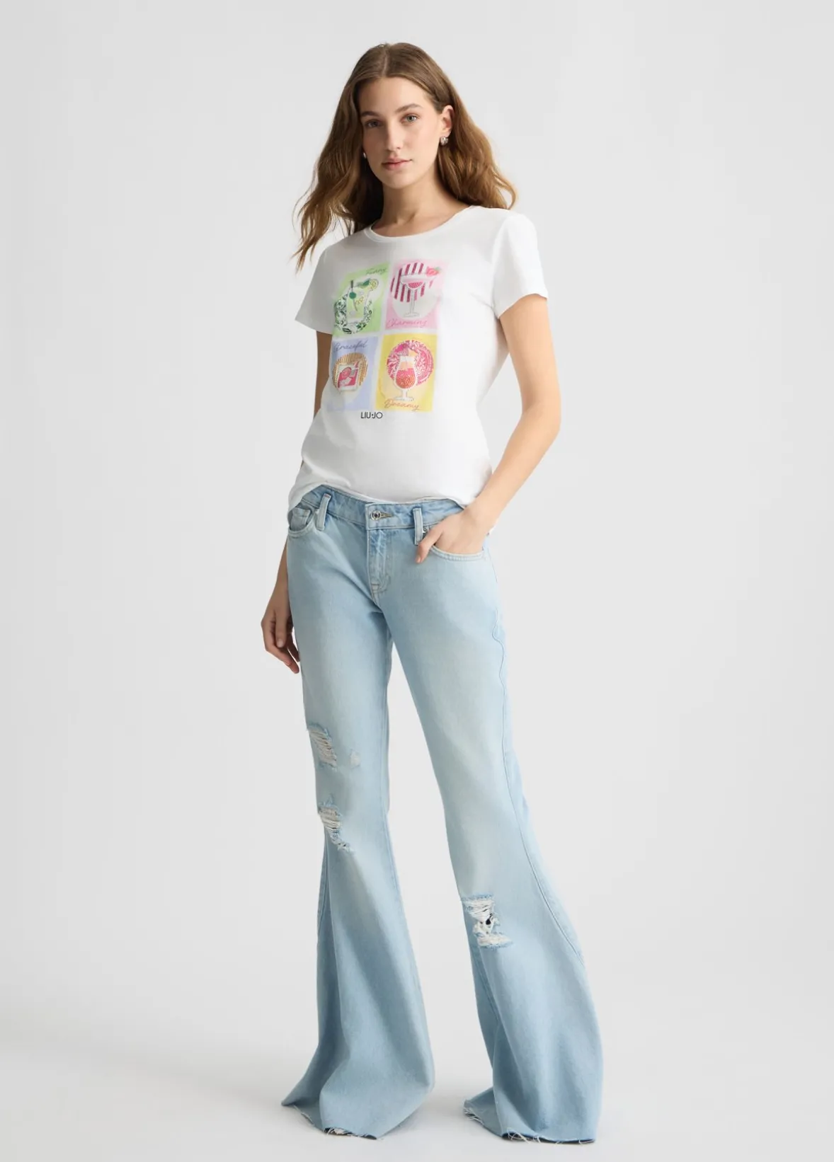 T-shirt in cotone con stampa