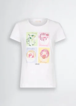 T-shirt in cotone con stampa