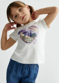 T-shirt in cotone con stampa