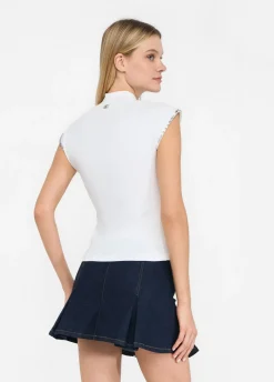 T-shirt in cotone con strass