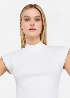 T-shirt in cotone con strass