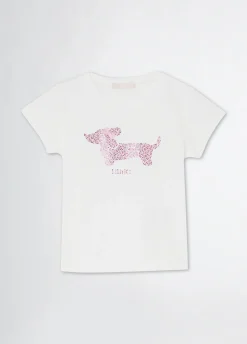 T-shirt in cotone con strass