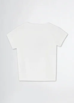 T-shirt in cotone con strass