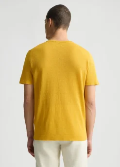 T-shirt in lino e cotone