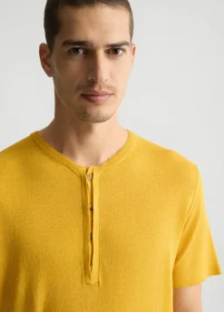 T-shirt in lino e cotone