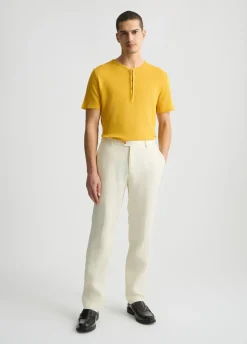 T-shirt in lino e cotone