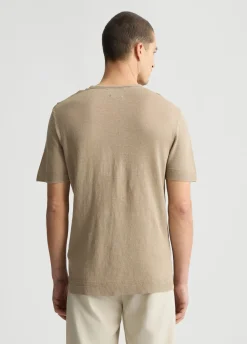 T-shirt in lino e cotone