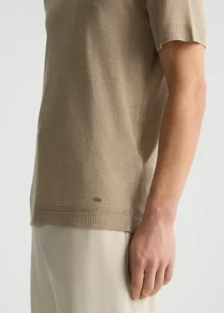 T-shirt in lino e cotone