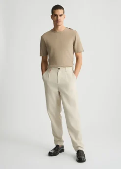 T-shirt in lino e cotone