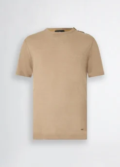 T-shirt in lino e cotone