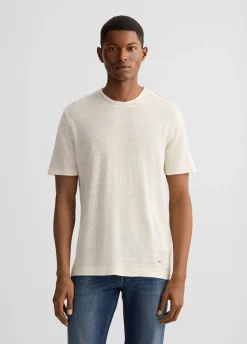 T-shirt in lino e cotone