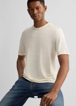 T-shirt in lino e cotone
