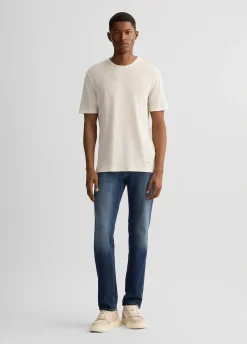 T-shirt in lino e cotone