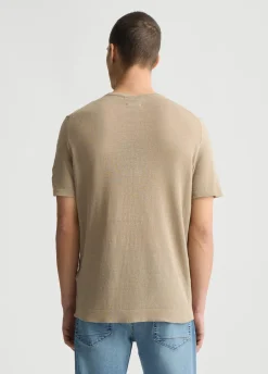 T-shirt in lino e cotone