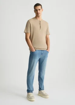 T-shirt in lino e cotone