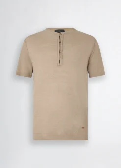 T-shirt in lino e cotone