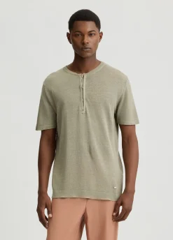 T-shirt in lino e cotone