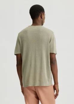 T-shirt in lino e cotone