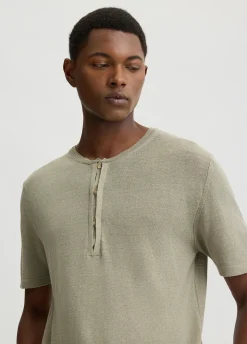 T-shirt in lino e cotone