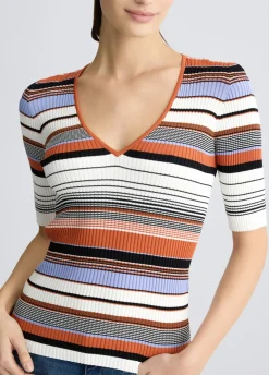 T-shirt in maglia a righe