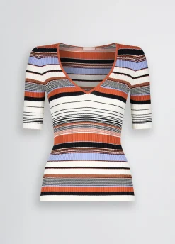 T-shirt in maglia a righe
