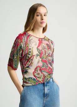 T-shirt in maglia stampata