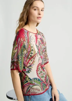 T-shirt in maglia stampata