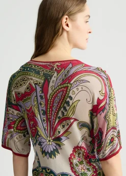 T-shirt in maglia stampata