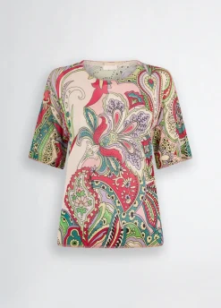 T-shirt in maglia stampata