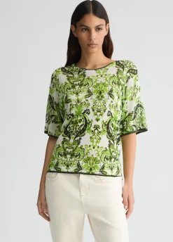 T-shirt in maglia stampata
