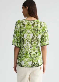 T-shirt in maglia stampata